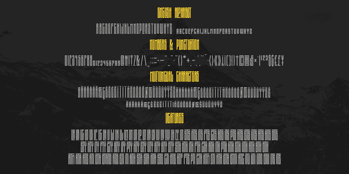 Mountain Expedition Regular Font preview